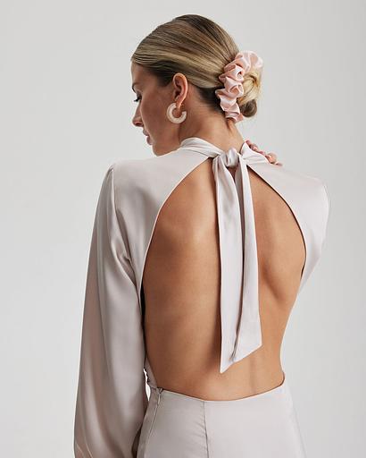 Шёлковая резинка для волос Classic «Sunset Pink» ОПТ фото 2