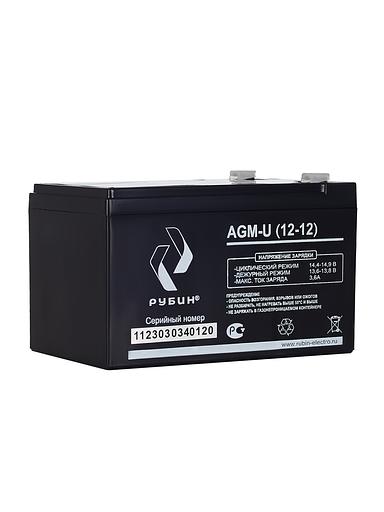 Аккумулятор для ИБП 12V Рубин 12Ah AGM батарея для источника бесперебойного питания (АКБ для ИБП и инверторов) опт фото 1
