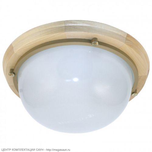 Светильник потолочный деревянный в баню ТЕРМА 3 1301 (60 ВАТ ДО +120 С, IP65). фото 1