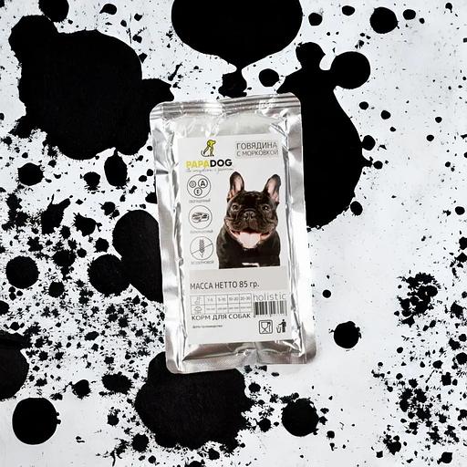 Корм для собак влажный PapaDog Holistic «Говядина с морковкой» 85 г ОПТ фото 5