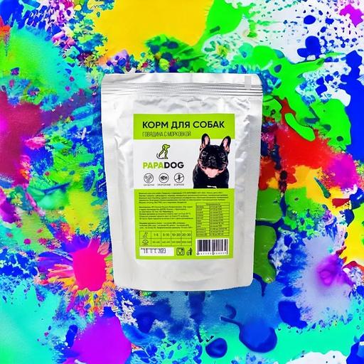 Корм для собак влажный PapaDog Holistic «Говядина с морковкой» 300 г ОПТ фото 7