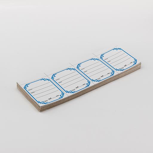 Ценники картонные "Ритм" (бело-синие) 4-ка 40л фото 1