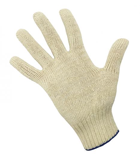 Перчатки х/б БЕЗ ПВХ (без точек) 4 нити белые - 10 пара фото 1
