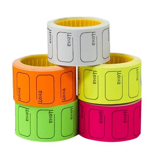 Этикет-лента (ценник-липучка) в рулоне маленькие 20*28мм фото 1