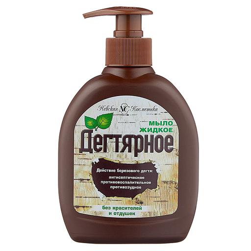 Жидкое мыло дегтярное с дозатором 300мл фото 1