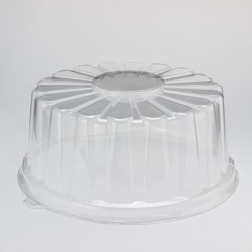 Коробка для торта d230мм крышка прозрачная - 1 шт фото 1