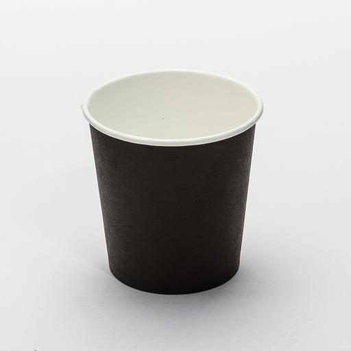 Стакан картонный 100мл 1-сл. черный d62мм - 50 шт фото 1