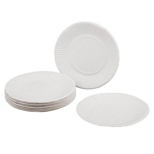 Тарелка бумажная 170мм "Диапазон" белая - 100 шт фото 1