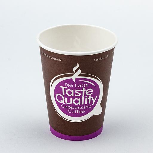 Стакан картонный 300мл 1-сл. "taste quality" d90мм - 50 шт фото 1