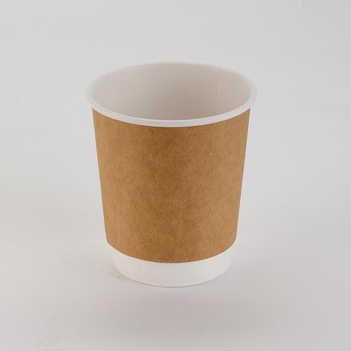 Стакан картонный 250мл 2-сл. крафт (коричневый) d80мм - 25 шт фото 1