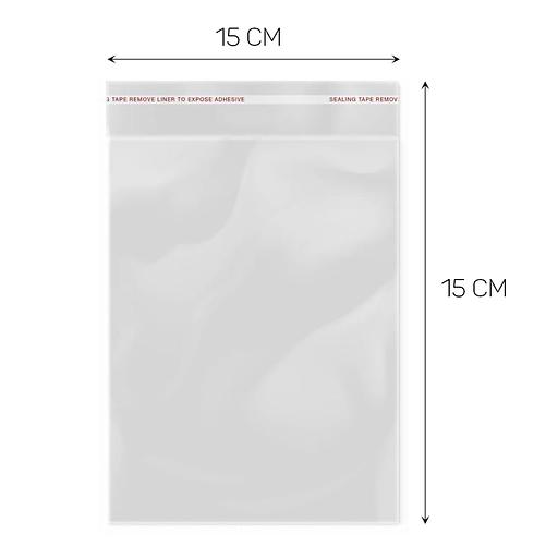 Пакет БОПП с клеевым краем 15*15*3см - 500 шт фото 1