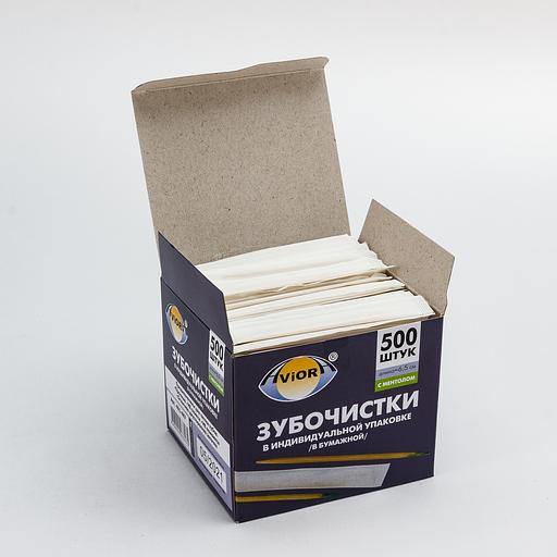 Зубочистки в инд. бумажной упаковке с ментолом 500шт фото 2