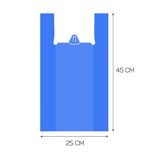 Пакет-майка синий 25*44см 13мк - 80 шт фото 1