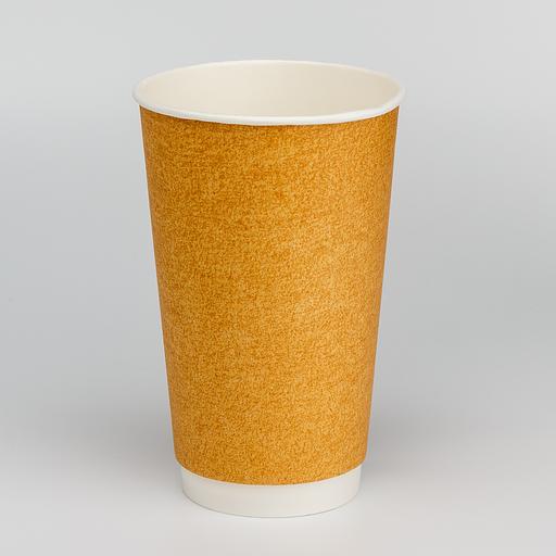 Стакан картонный 400мл 2-сл. крафт d90мм - 25 шт фото 1