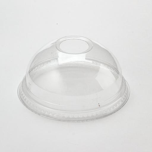 Крышка купольная "Stirolplast" прозрачная d95мм с круглым отверстием - 50 шт фото 1