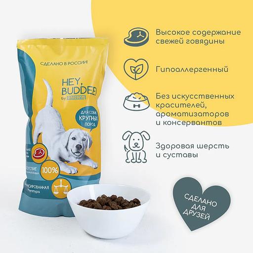 Сухой полнорационный корм для взрослых собак крупных пород, с говядиной и рисом, 2 кг фото 10