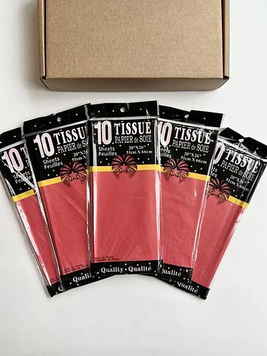 Бумага тишью красная 51×66 см, 50 листов опт фото 3