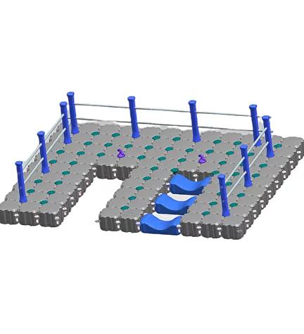 Пластиковый понтон 500×500×400 мм одинарный (высокий) фото 2