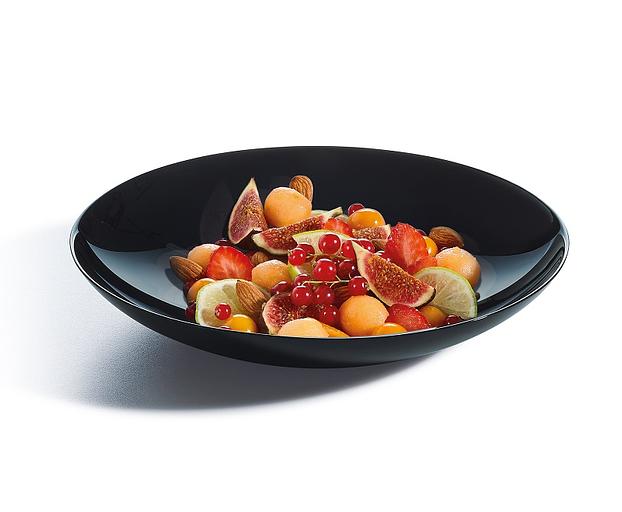 Тарелка d=260 мм. глубокая 1200 мл. h=46 мм. Эволюшн Блэк /6/24/ фото 1
