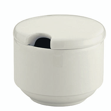 Горчичница 130 мл. без ложки Белый, форма Банкет /1/12/ фото 1