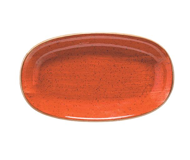 Блюдо овальное 190*110 мм. Терракота, форма Гурмэ /1/12/ фото 1