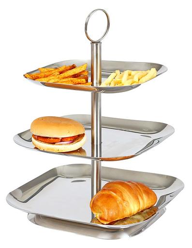 Этажерка 3-х ярусная d=20,5/23/25 см. нерж. MGsteel /1/6/ фото 1