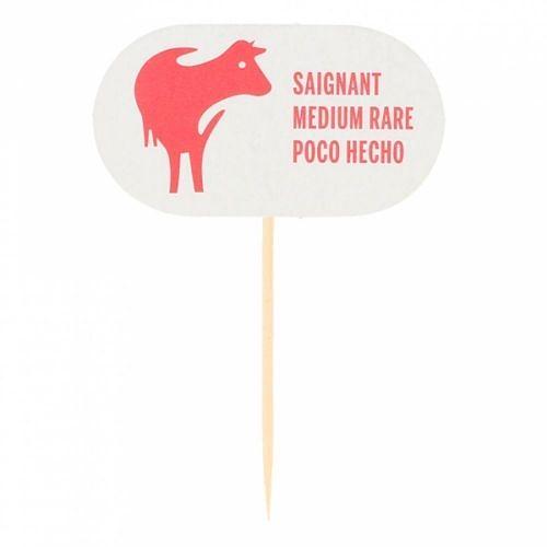 Флажок для стейка "MEDIUM RARE" 8 см. 100 шт/уп /1/40/ фото 1