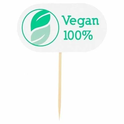 Флажок "VEGAN" 8 см. 100 шт/уп /1/ фото 1