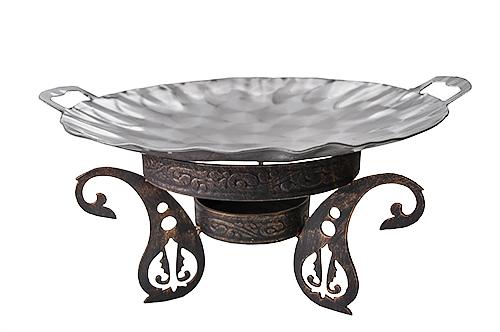 Набор для подачи Саджа сковорода d=40 см. нерж. + подставка h=17 см. Инь Янь /1/ фото 1