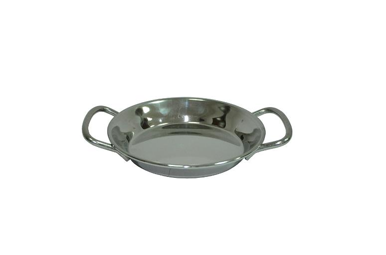 Сковорода порц. d=15 см. h=1,7 см. с 2 ручками нерж. MGsteel /1/12/ фото 1