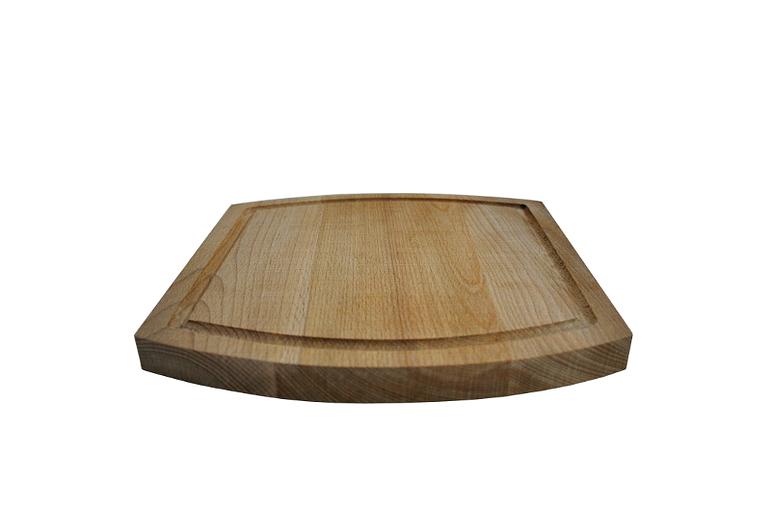 Доска для подачи прямоуг. 250*250*20 мм. с желобком, бук /1/ фото 1