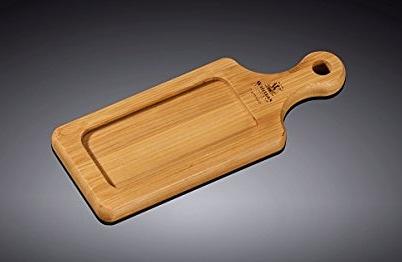 Доска для подачи прямоуг. 160*60 мм. с ручкой, бамбук Wilmax /1/10/120/ фото 1