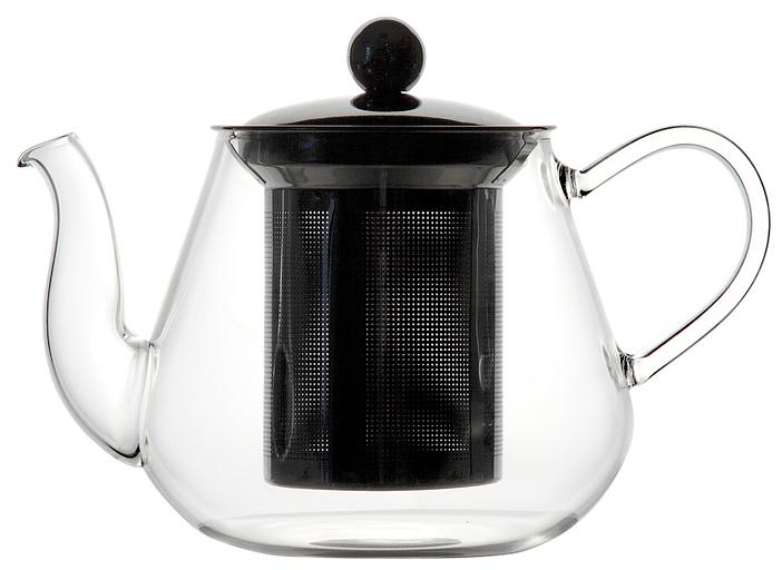 Чайник 900 мл. заварочный с фильтром стеклянный Термостекло /1/ фото 1