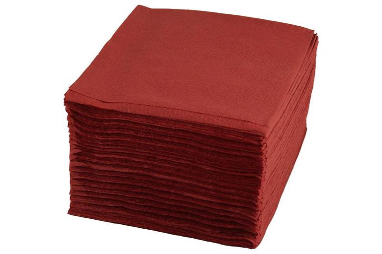 Салфетки 24*24 см. бордовые 1-сл 400 лист/уп /1/18/ фото 1