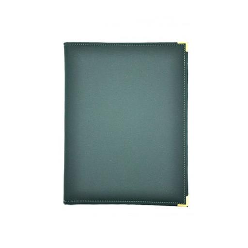 Папка-меню 32,5*24 кож.зам.-шелк зеленая съемные файлы /1/ фото 1