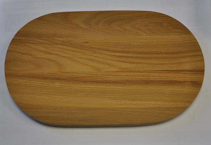 Доска для подачи овал. 260*160*15 мм. бук /1/ фото 1