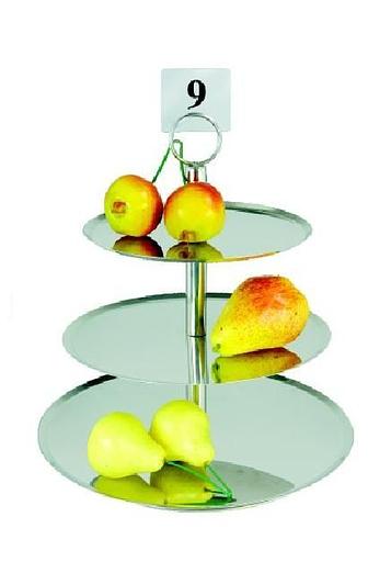 Этажерка 3-х ярусная d=21/24/31 см. h=36 см. нерж. д/десерта MGsteel /1/10/ фото 1