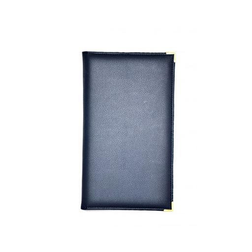 Папка-карта вин 32,5*18,5см кож.зам.-шелк синяя съемные файлы /1/ фото 1