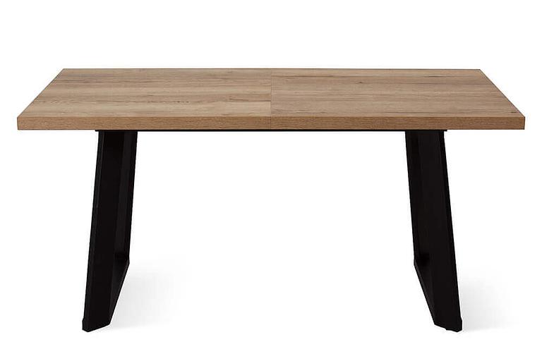 Стол Berner 160(+45)x90 см чёрный металл, галифакс натуральный фото 5