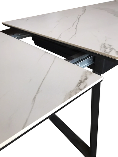 Стол Monako тип 1, 140(+30+30)×90 см чёрный, керамика мрамор фото 6