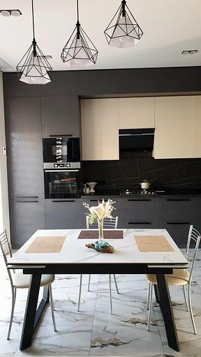 Стол Monako тип 1, 140(+30+30)×90 см чёрный, керамика мрамор фото 7