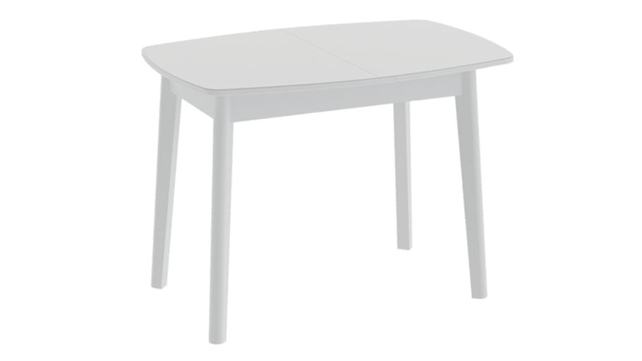 Стол обеденный Версаль тип 1, 110(+31.5)×75×76 см белый, стекло белое фото 3