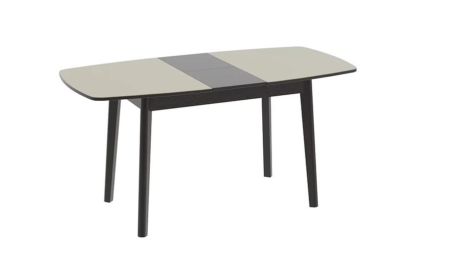 Стол обеденный Версаль тип 1, 110(+31.5)×75×76 см венге, бежевое стекло фото 2