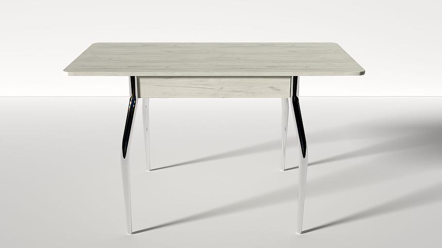 Стол обеденный Рио 90(+30)×60×75 см крафт белый фото 3