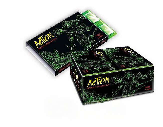 Жевательная резинка без сахара Action, блистер 16 г ОПТ фото 2