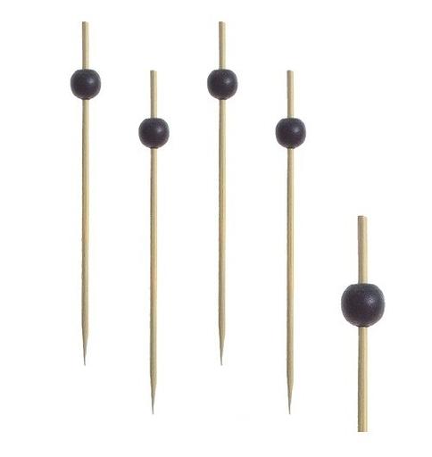 Пики 12 см. 100 шт/уп бамбук Жемчужина черная /1/40/ фото 1