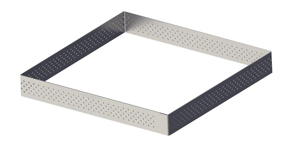 Форма кондитерская "Квадрат" 7 *7*2 см. нерж. перфорир. De Buyer /1/ фото 1