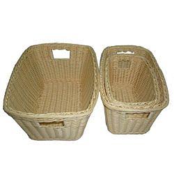 Корзина для хлеба прямоуг. 36*25*16 см. бежевая с ручками п/п /1/30/ фото 1