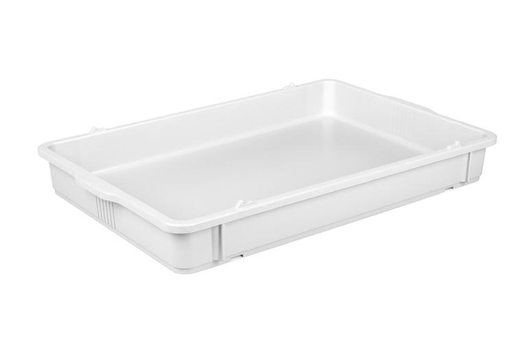 Контейнер для теста 650*430* 80 мм. п/п белый /1/2/ фото 1