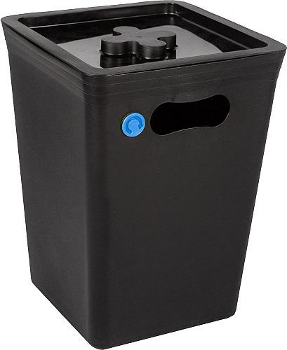 Бак для мусора 15 л. 24,5*24,5*33,3 см. графит /1/8/ фото 1